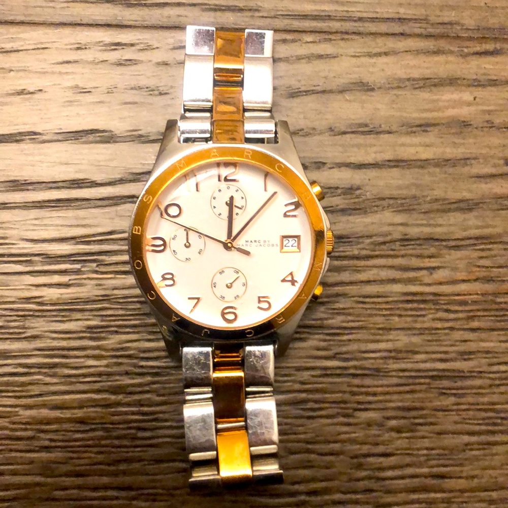 Gold and silver Marc jacobs watch - female